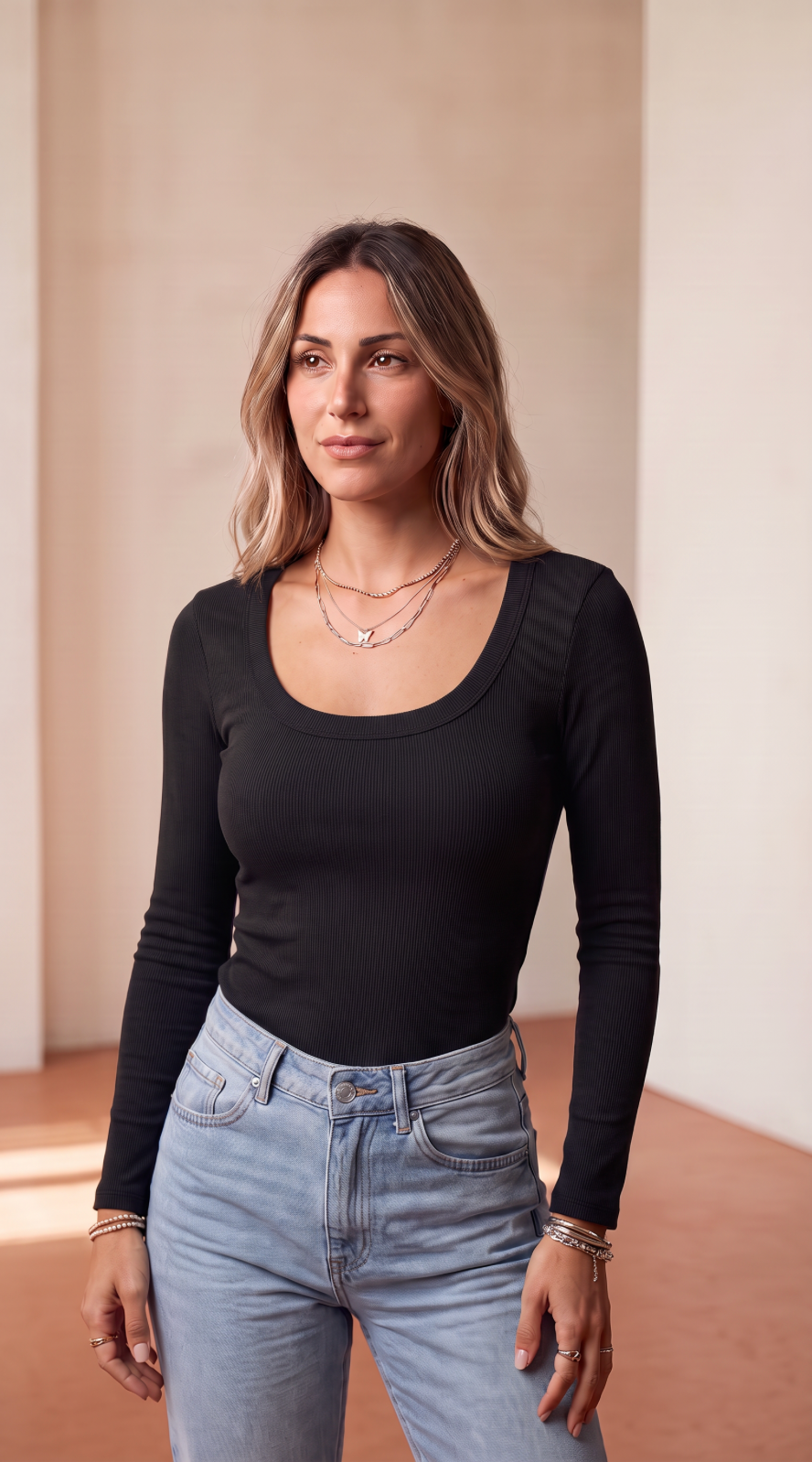 NOMI™ | Top Canotta a Coste con Reggiseno Integrato