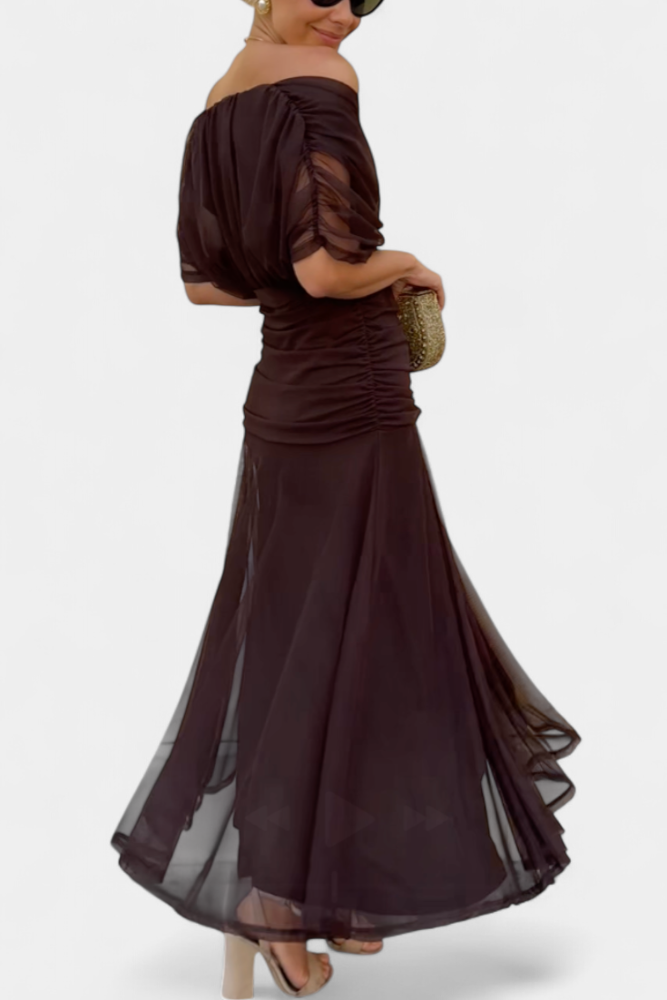 NOMI™ | Vestito Elegante Donna – Abito Floreale Lungo Romantico