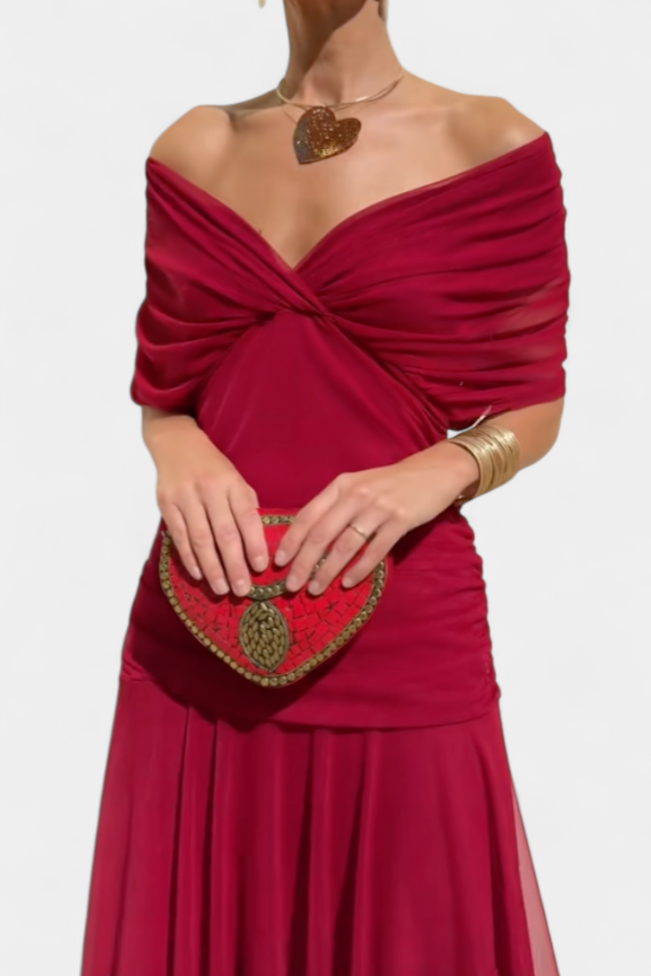 NOMI™ | Vestito Elegante Donna – Abito Floreale Lungo Romantico