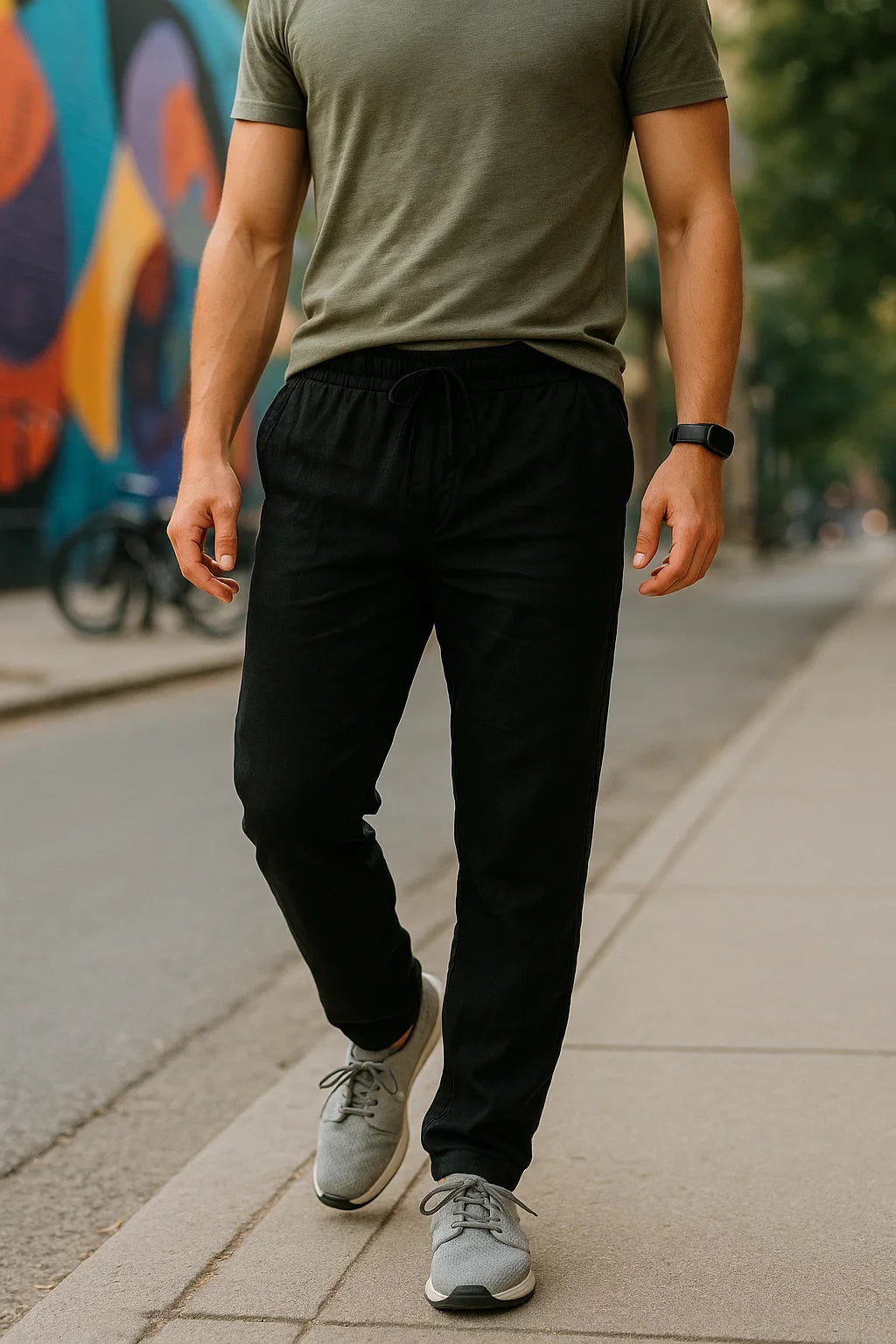 NOMI™- Pantaloni in Lino da Uomo – Casual, Traspiranti e Comodi