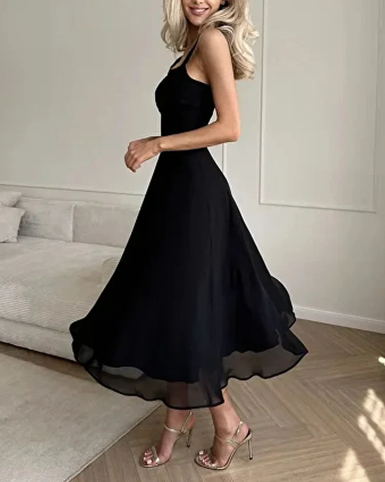 NOMI™ - Abito Lungo Elegante in Chiffon Semi-Trasparente