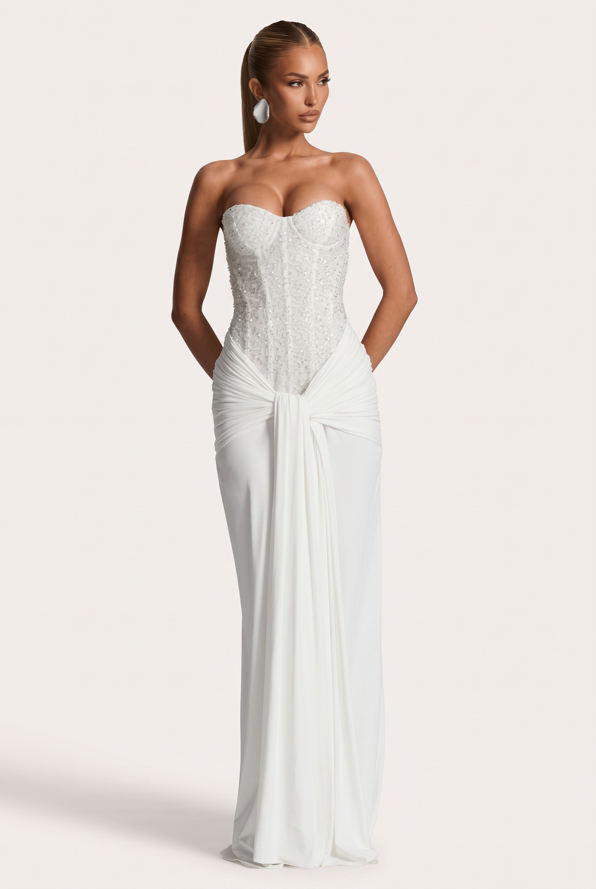 NOMI™ Abito Maxi con Corpetto