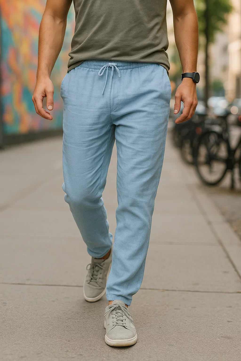 NOMI™- Pantaloni in Lino da Uomo – Casual, Traspiranti e Comodi