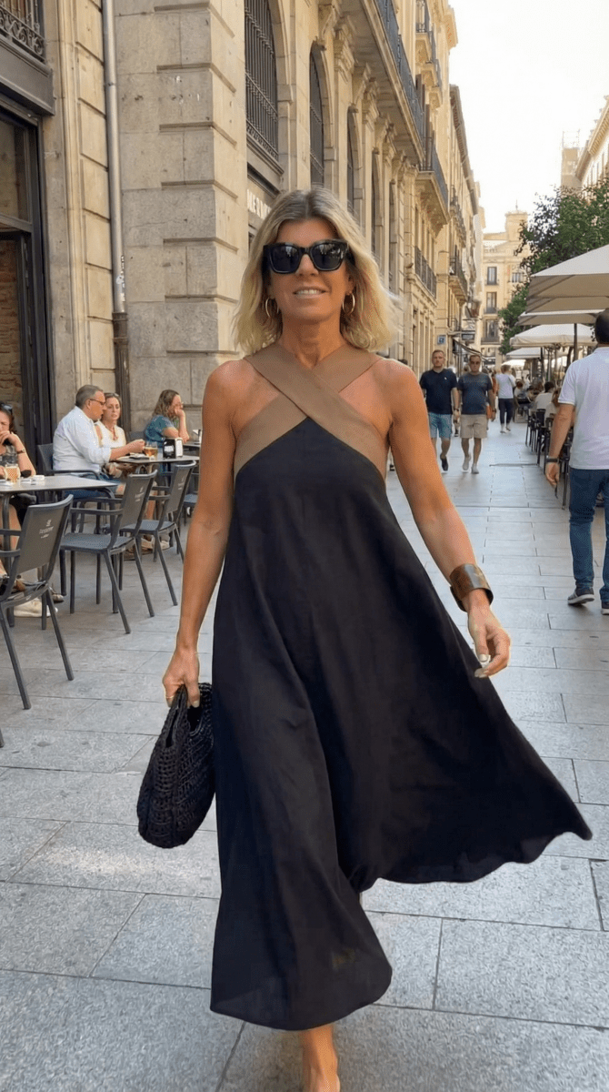 NOMI™ | Abito elegante con scollo incrociato - Nomi
