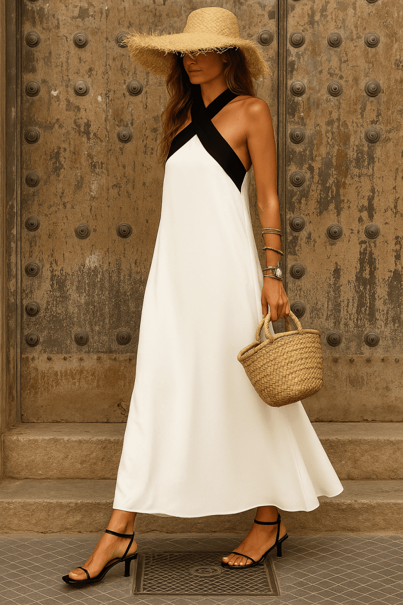 NOMI™ | Abito elegante con scollo incrociato - Nomi
