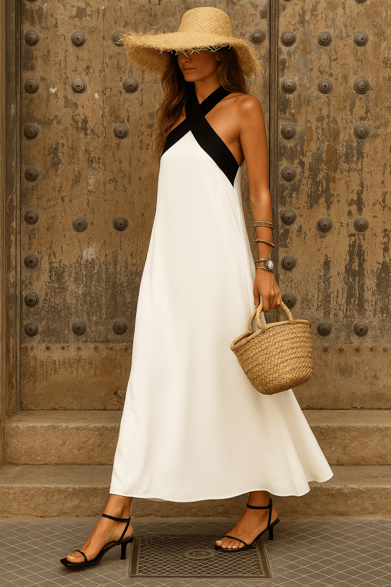 NOMI™ | Abito elegante con scollo incrociato - Nomi