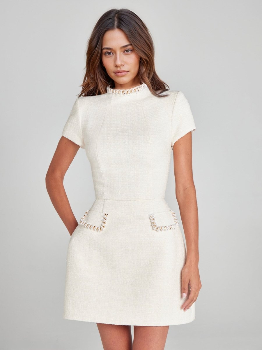NOMI™ | Abito in tweed con catena - Nomi