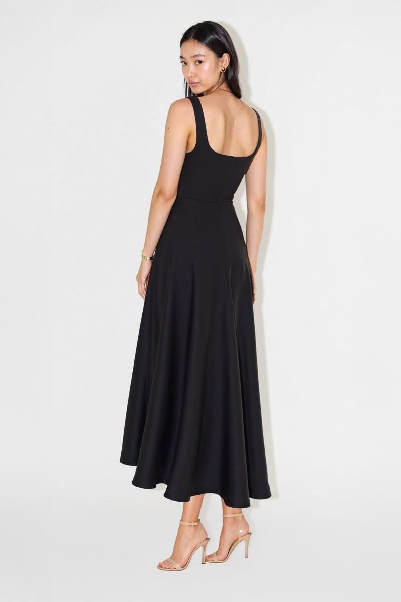 NOMI™ | Abito midi con scollo quadrato - Nomi
