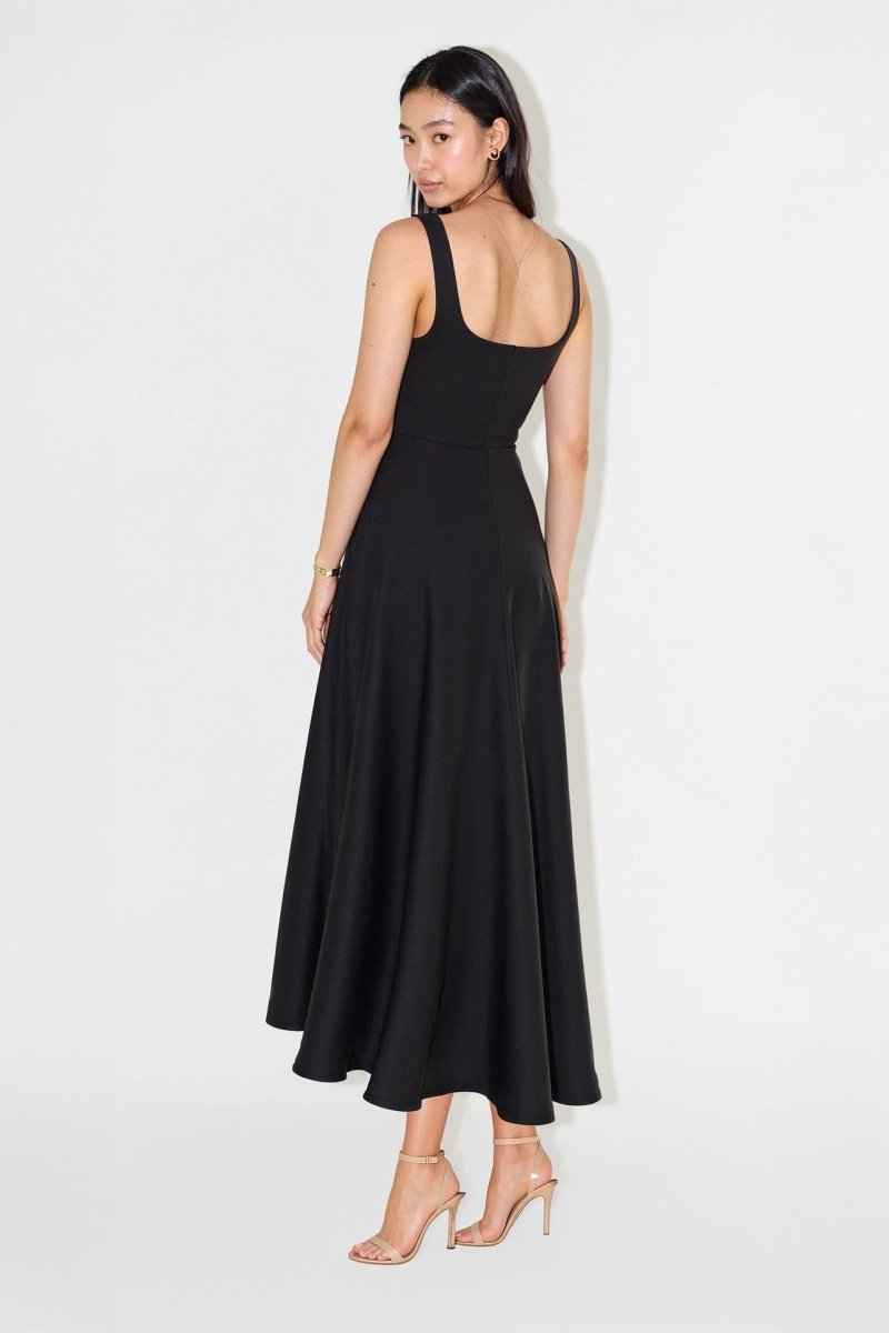 NOMI™ | Abito midi con scollo quadrato - Nomi