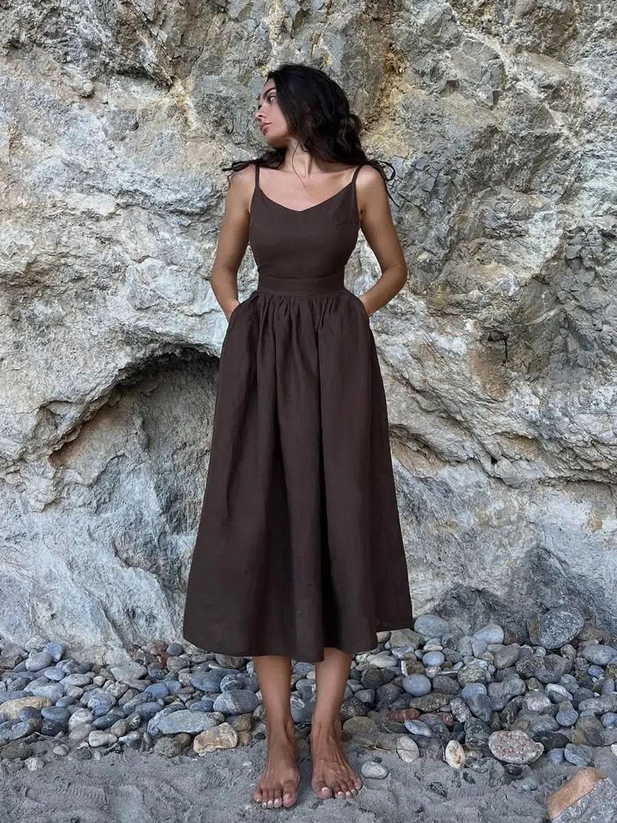 NOMI™ | Abito Midi in Cotone - Nomi