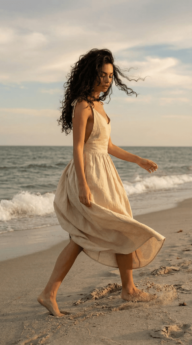 NOMI™ | Abito Midi in Cotone - Nomi