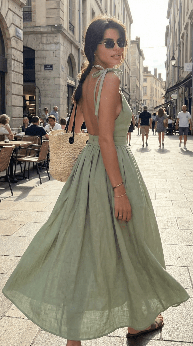 NOMI™ | Abito Midi in Cotone - Nomi