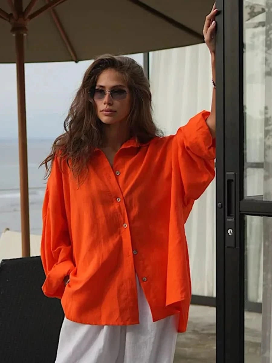 NOMI™ | Blusa Oversize in Cotone - Nomi