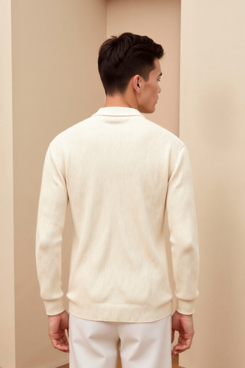 NOMI™ - Cardigan girocollo in maglia a tinta unita - Nomi