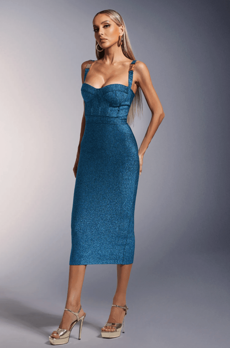 NOMI™ | Exclusive Blue Corset Midi – Fit più venduto - Nomi
