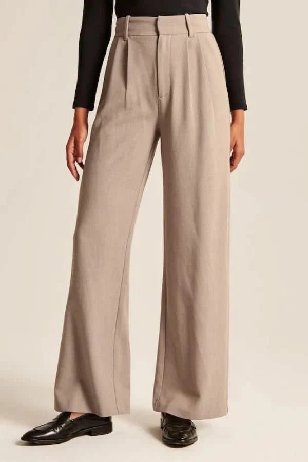 NOMI™ | Pantaloni Sartoriali Beige - Nomi