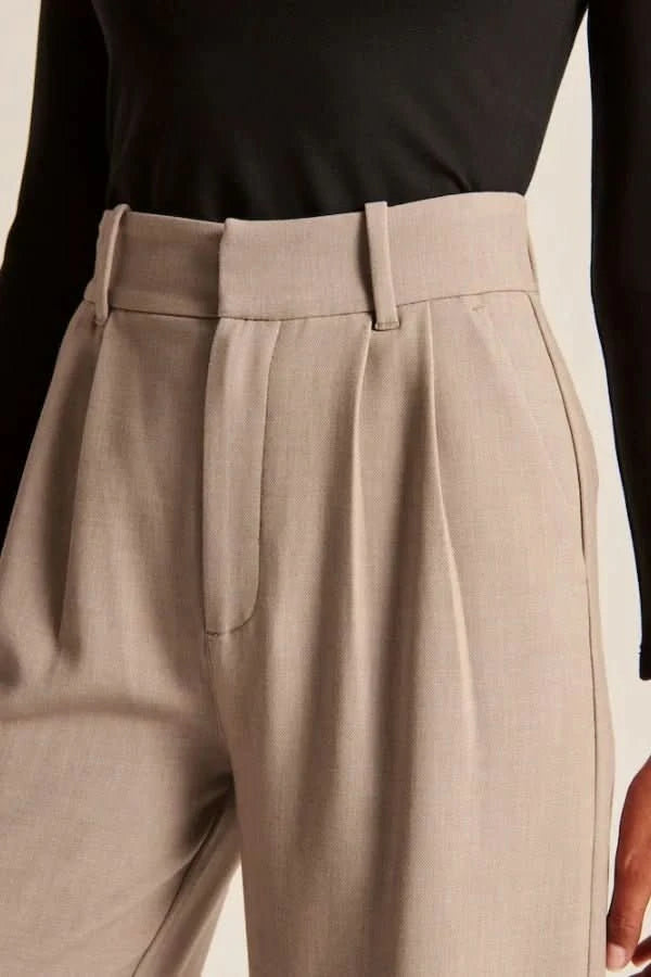 NOMI™ | Pantaloni Sartoriali Beige - Nomi