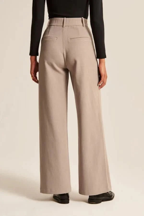 NOMI™ | Pantaloni Sartoriali Beige - Nomi