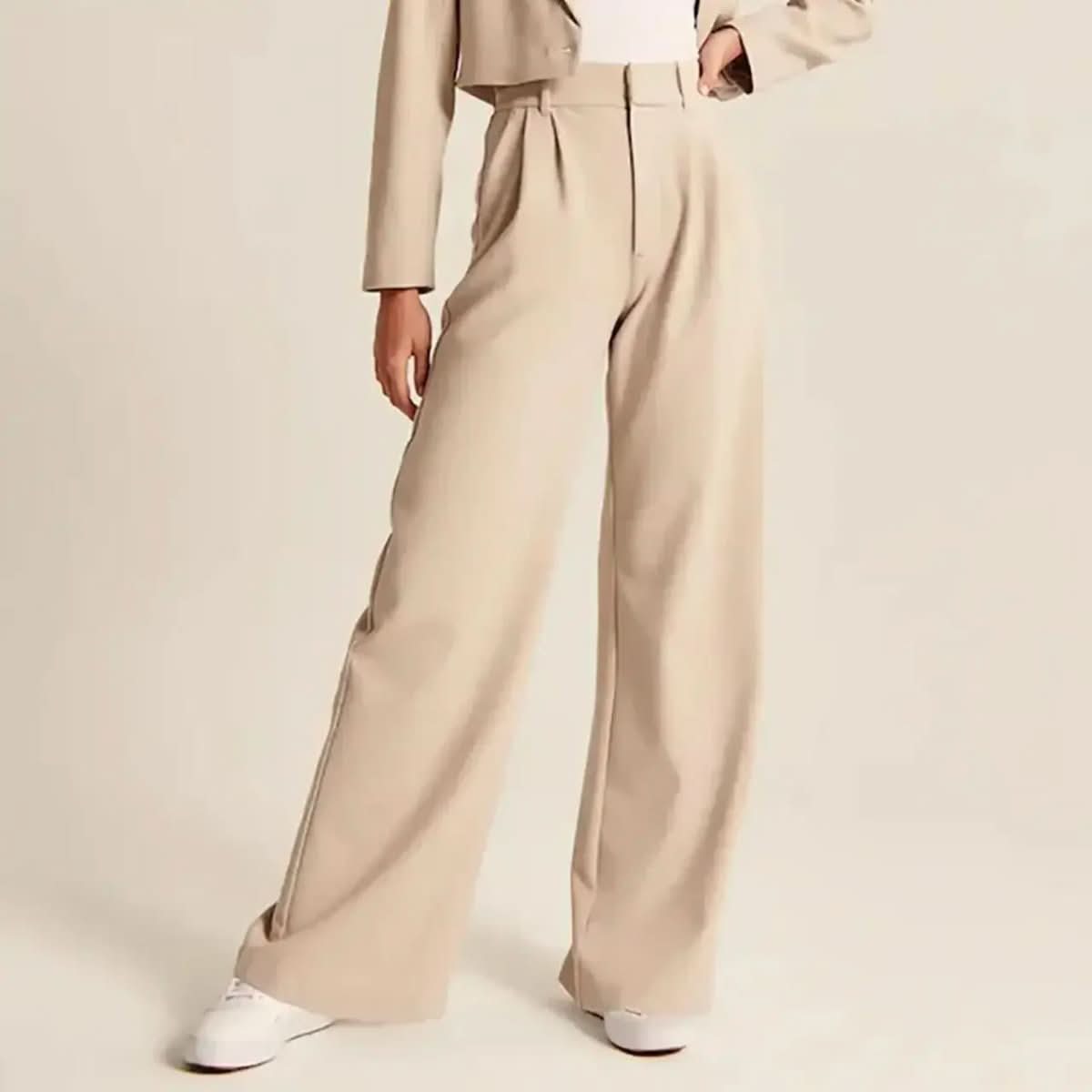 NOMI™ | Pantaloni Sartoriali Crema - Nomi