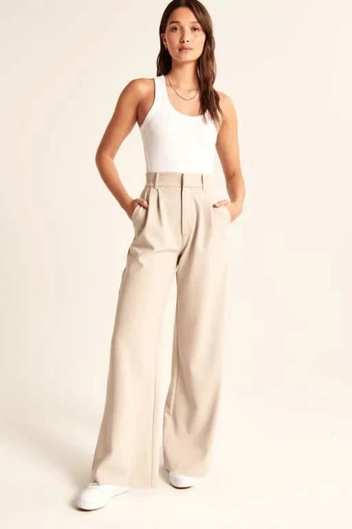 NOMI™ | Pantaloni Sartoriali Crema - Nomi