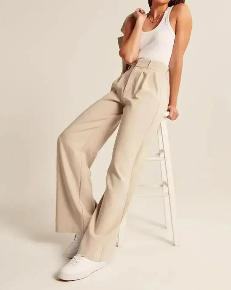 NOMI™ | Pantaloni Sartoriali Crema - Nomi