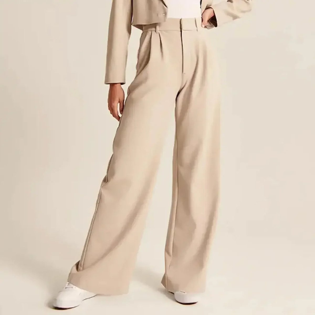 NOMI™ | Pantaloni Sartoriali Crema - Nomi