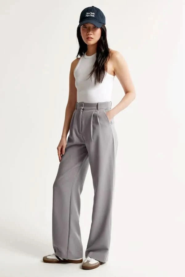 NOMI™ | Pantaloni Sartoriali Grigio - Nomi