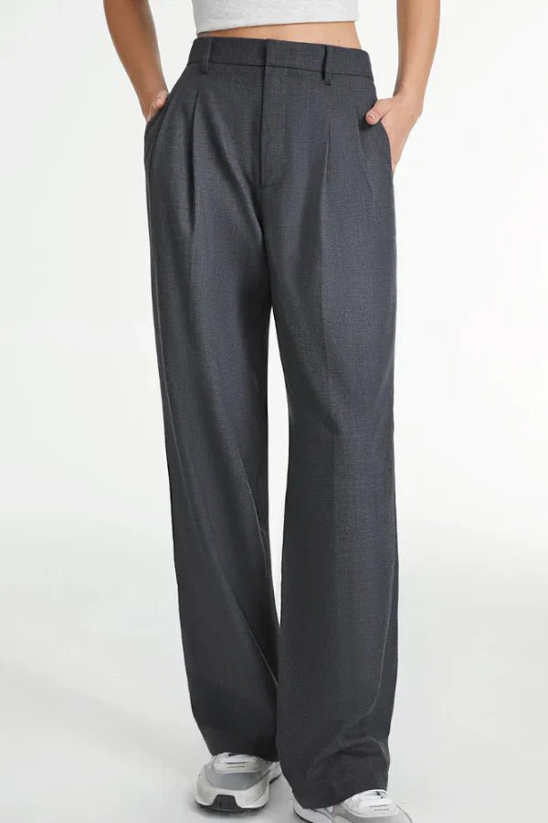 NOMI™ | Pantaloni Sartoriali Grigio Scuro - Nomi