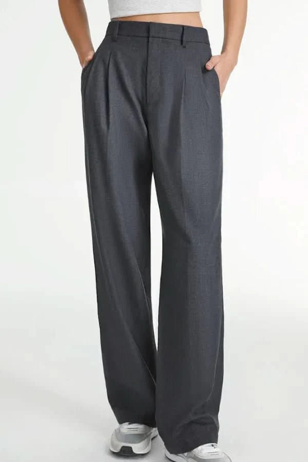 NOMI™ | Pantaloni Sartoriali Grigio Scuro - Nomi