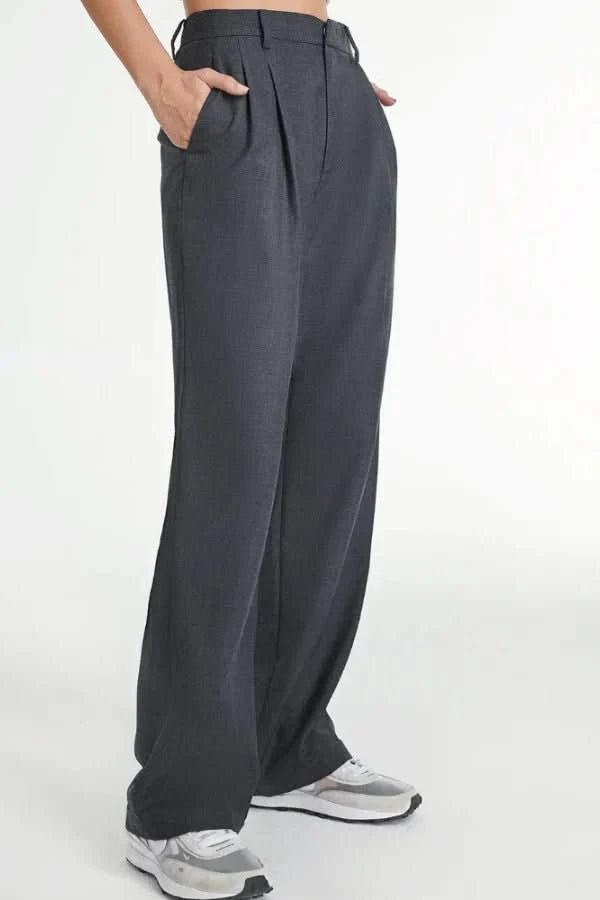 NOMI™ | Pantaloni Sartoriali Grigio Scuro - Nomi