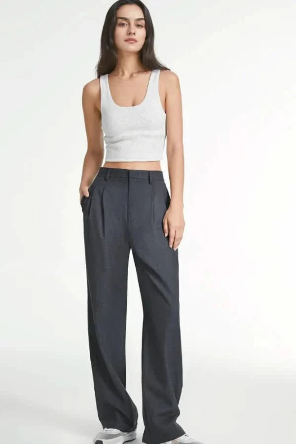 NOMI™ | Pantaloni Sartoriali Grigio Scuro - Nomi