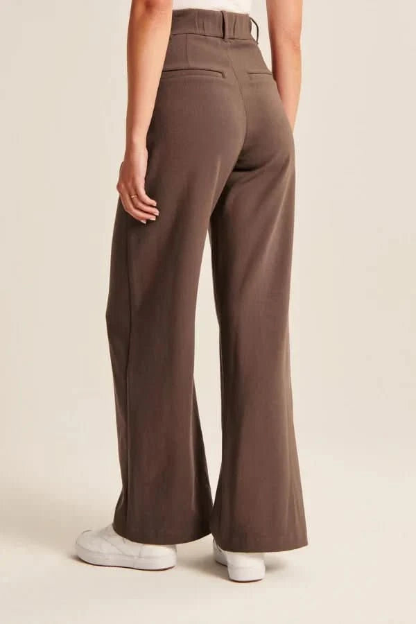NOMI™ | Pantaloni Sartoriali Marrone - Nomi