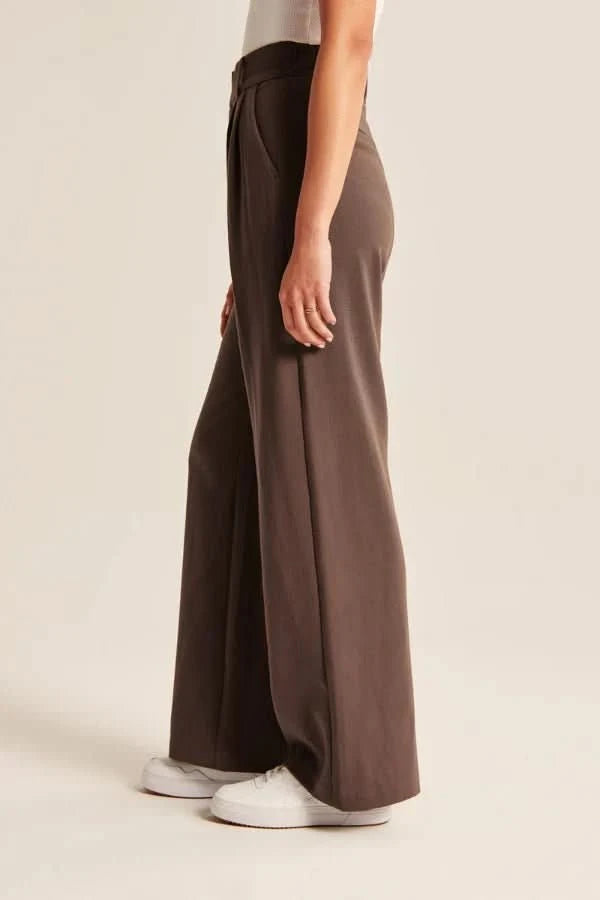 NOMI™ | Pantaloni Sartoriali Marrone - Nomi