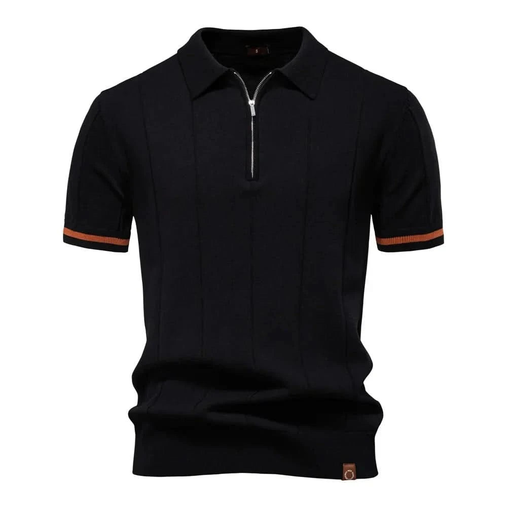 NOMI™ | Polo da Uomo con Zip - Nomi
