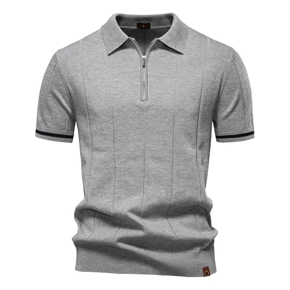NOMI™ | Polo da Uomo con Zip - Nomi