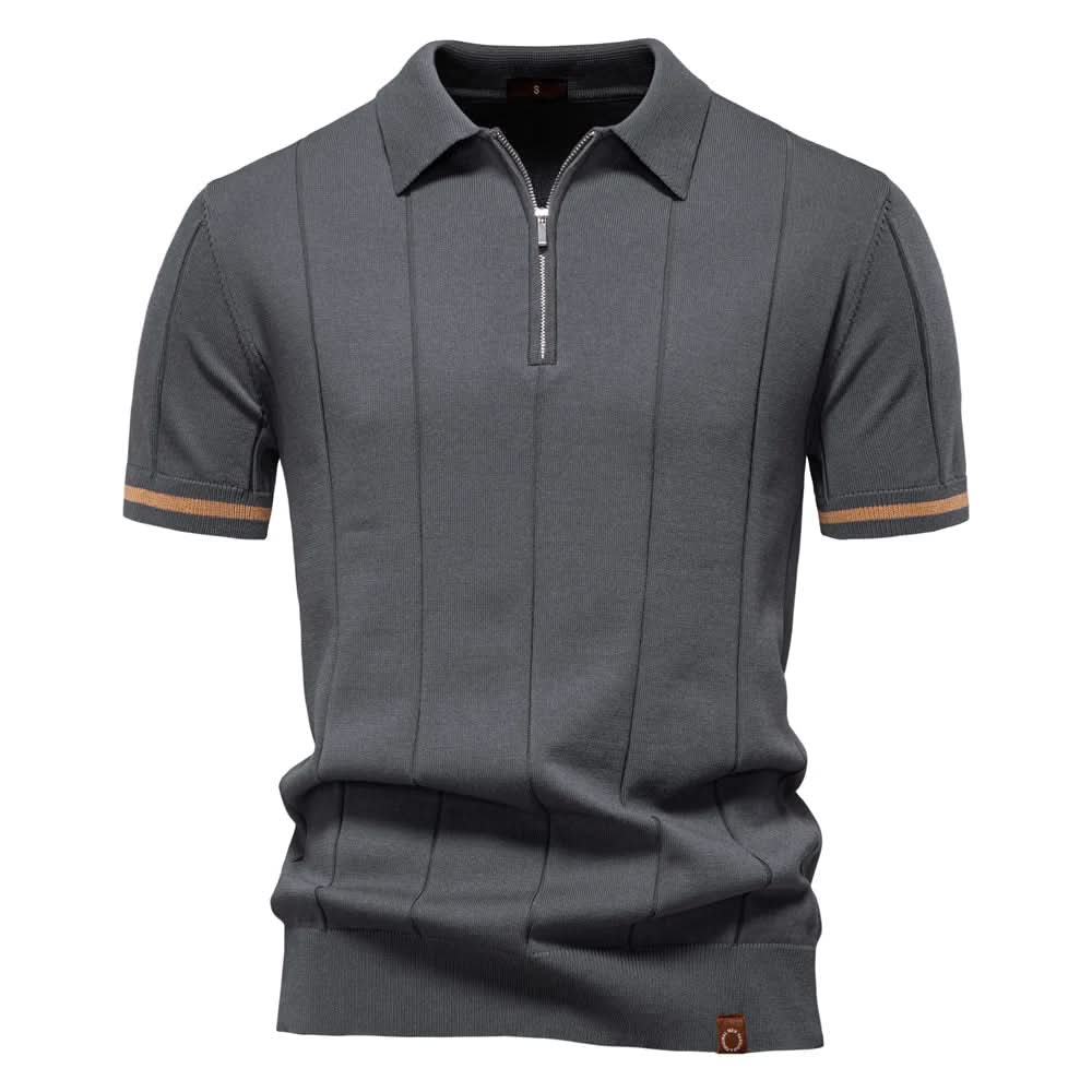 NOMI™ | Polo da Uomo con Zip - Nomi