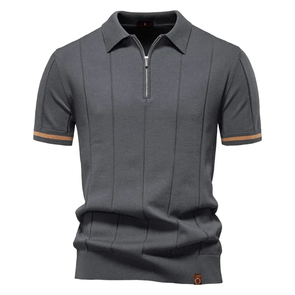 NOMI™ | Polo da Uomo con Zip - Nomi