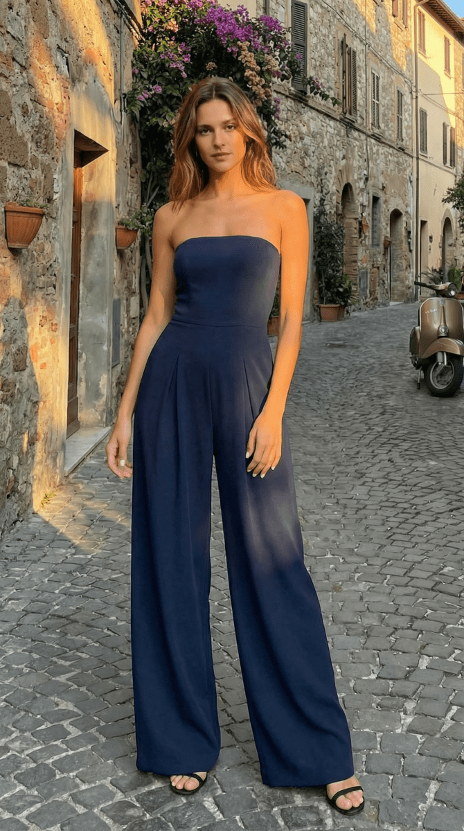 NOMI™| Tuta Strapless - Eleganza che Attira gli Sguardi - Nomi