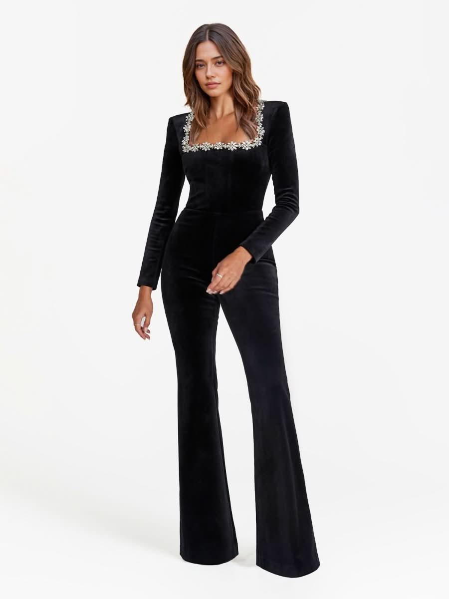 NOMI™ | Tuta Velvet Decorata Donna - Nomi