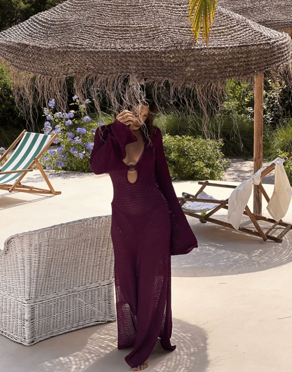 Nomii™ - Abito Estivo Lungo con Dettaglio ad Anelli - Nomi