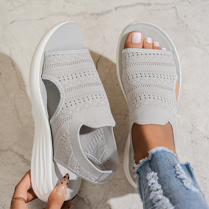 NOMI™ | Sandali Knit con Plateau
